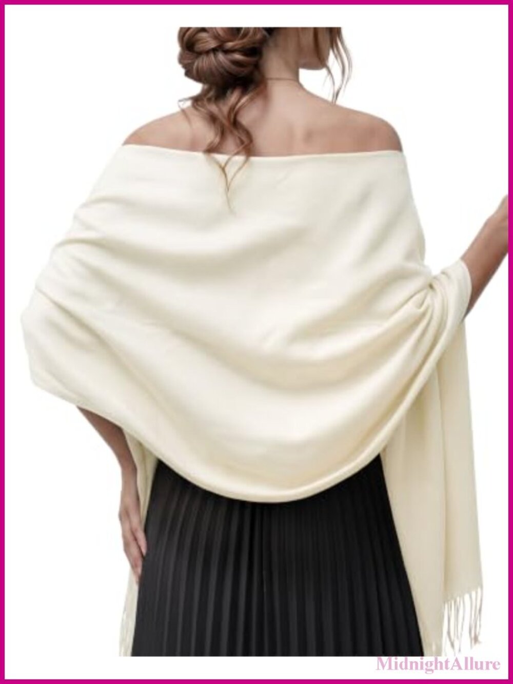 Pashmina Shawl Wrap Wedding Bridal Evening Scarf Polyester Viscose